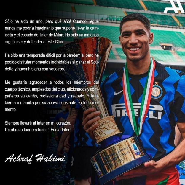 阿什拉夫生涯首次单一自然年进球上双,近5次首发2球3助攻